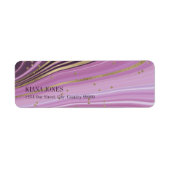 Étiquette Mariage d'âge Abstrait V2 Mauve ID827 (Devant)