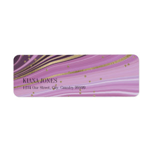 Étiquette Mariage d'âge Abstrait V2 Mauve ID827