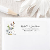 Étiquette Mariage d'aquarelle botanique de automne (En situation)