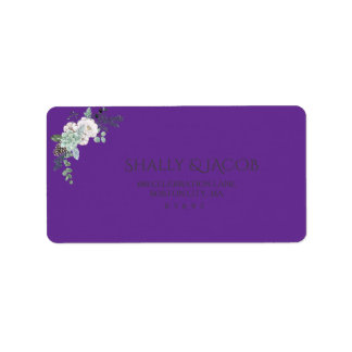 Étiquette Mariage d'aquarelle d'hiver