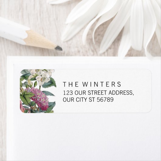 Étiquette Mariage d'aquarelle vintage (En situation)