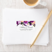 Étiquette Mariage d'aquarelle violet ultra violet (En situation)