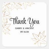 Étiquette Mariage de automne de bord feuille d'éra (Devant)