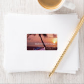 Étiquette Mariage de bateau de plage Tropical Palm Sunset Ét (En situation)