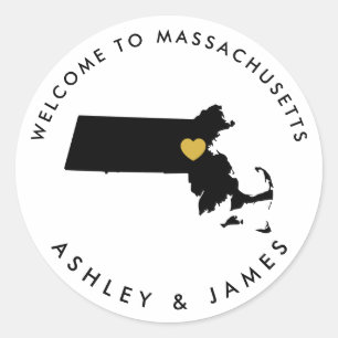 Étiquette Mariage de bienvenue du Massachusetts, n