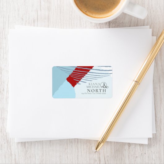 Étiquette Mariage de bloc de couleur - ID d'hiver 740 (En situation)