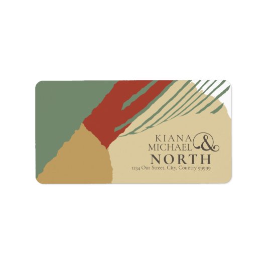 Étiquette Mariage de blocs de couleurs ID d'automne 740 (Devant)