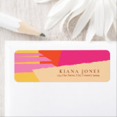 Étiquette Mariage de blocs de couleurs - ID été 740 (En situation)