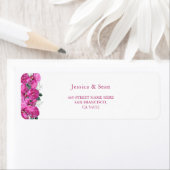 Étiquette Mariage de bouquet floral romantique (En situation)