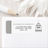 Étiquette Mariage de cage cardiaque vintage (En situation)