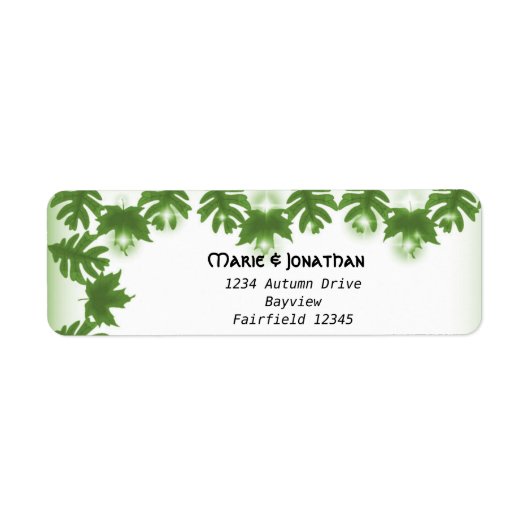 Étiquette Mariage de canopée de chêne d'été rustique (Devant)