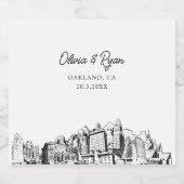 Étiquette Mariage de Champagne (Étiquettes simples)