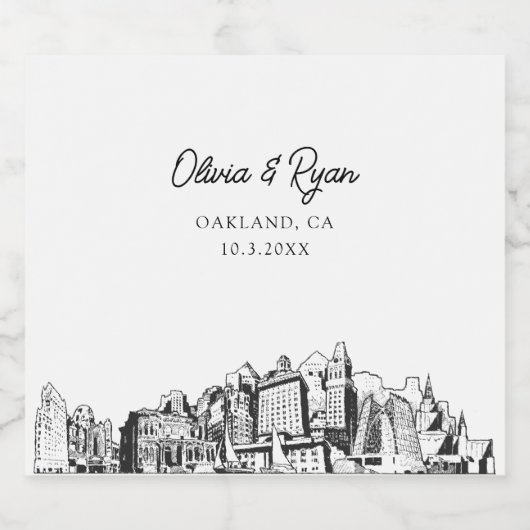 Étiquette Mariage de Champagne (Étiquettes simples)