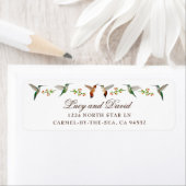 Étiquette Mariage de colibri (En situation)