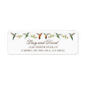 Étiquette Mariage de colibri (Devant)