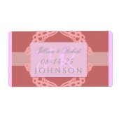 Étiquette Mariage de conception dentelle (Devant)