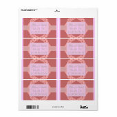 Étiquette Mariage de conception dentelle (Feuille entière)