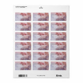 Étiquette Mariage de coucher de soleil tropical (Feuille entière)