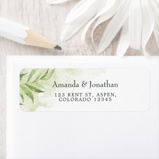 Étiquette Mariage de cristal géométrique aquarelle (En situation)