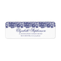 Mariage de dentelle bleu marine