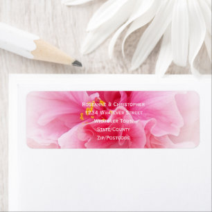 Étiquette Mariage de design floral rose Adresse de retour