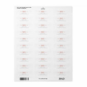 Étiquette Mariage de deux coeurs (Feuille entière)