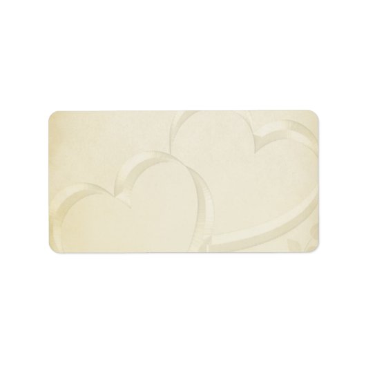 Étiquette Mariage de deux coeurs (Devant)