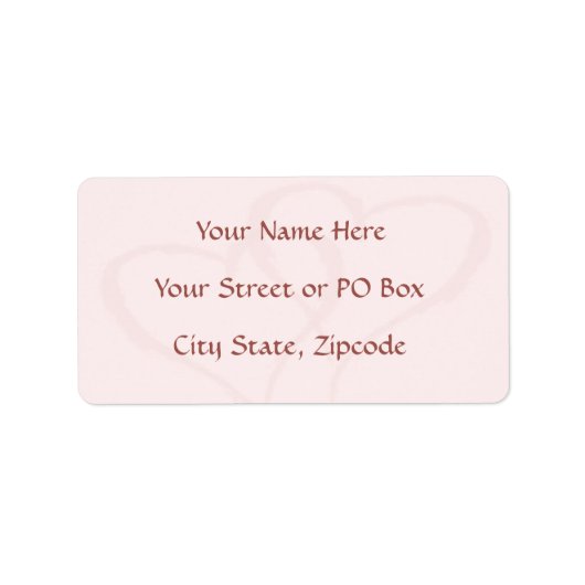 Étiquette Mariage de deux coeurs (Devant)