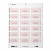 Étiquette Mariage de deux coeurs (Feuille entière)