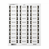 Étiquette Mariage de disque vinyle pailleté or rétro (Feuille entière)