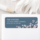 Étiquette Mariage de fleurs de cerisier peint (En situation)