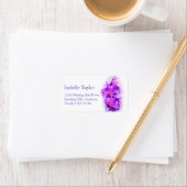 Étiquette Mariage de fleurs d'orchidées violet réponse étiqu (En situation)