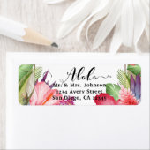 Étiquette Mariage de fleurs hawaiiennes tropicales botanique (En situation)