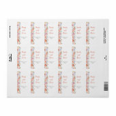 Étiquette Mariage de fleurs printanières (Feuille entière)