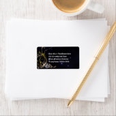 Étiquette Mariage de goth officiel Gold Scroll (En situation)