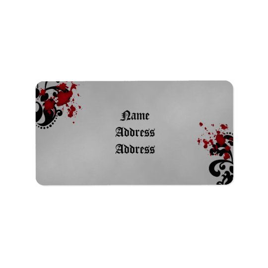 Étiquette Mariage de Halloween de damassé