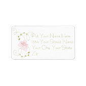 Étiquette Mariage de jardin Lys roses (Devant)