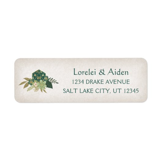 Étiquette Mariage de jeu de dés RPG (Devant)