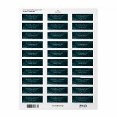 Étiquette Mariage de la Géode d'âge d'or turquoise (Feuille entière)