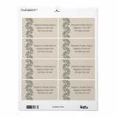 Étiquette Mariage de la guirlande d'olivier (Feuille entière)