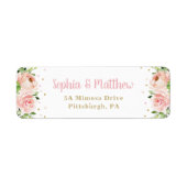 Étiquette Mariage de la mariée de Baby shower rose pâle (Devant)