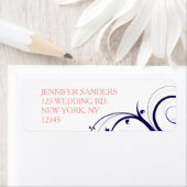Étiquette Mariage de la Marine Blue Coral (En situation)