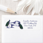 Étiquette Mariage de la marine Blue Peacock (En situation)