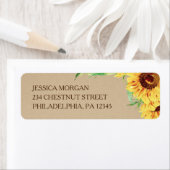 Étiquette Mariage de l'étiquette de retour de tournesol (En situation)