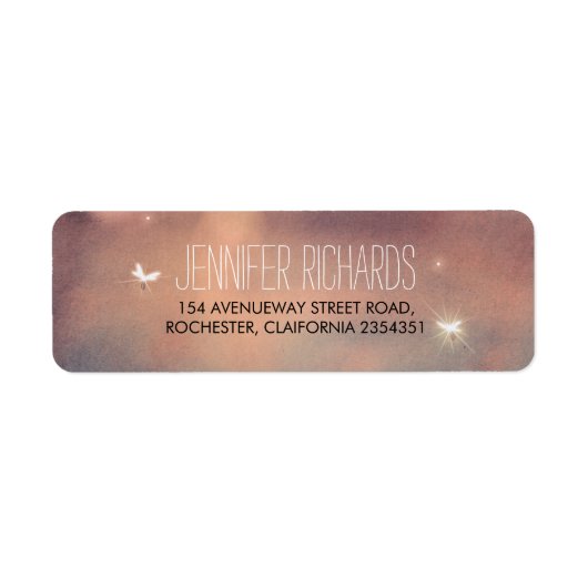 Étiquette Mariage de lucioles Rustique (Devant)