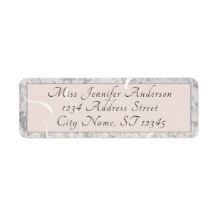 Étiquette Mariage de marbre gris et brun gris