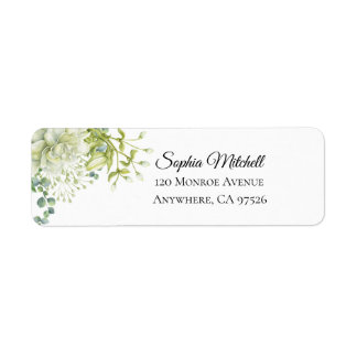 Étiquette Mariage de mariage botanique