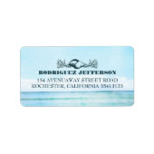 Étiquette Mariage de mer Turquoise (Devant)