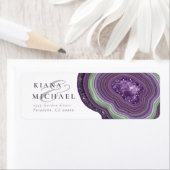 Étiquette Mariage de Parties scintillant de la géométrie d'â (En situation)