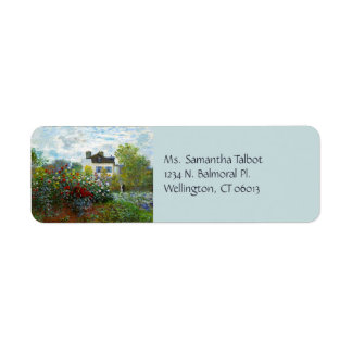 Étiquette Mariage de printemps romantique Vintage Monet Gard